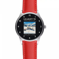 Thumbnail for Bombardier Learjet 70 - Poster - Leather Strap - Red Leather Strap