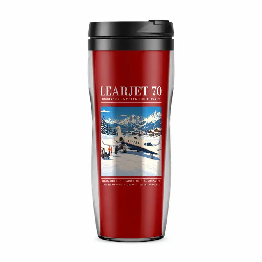 Bombardier Learjet 70 - Poster - Plastic (No Holder) - Red