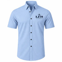 Thumbnail for Bombardier Learjet 70 - Short Sleeve Shirt - Heritage - Light Blue