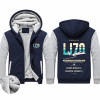 Thumbnail for Bombardier Learjet 70 Zipped Sweatshirts - Original - Navy & Gray