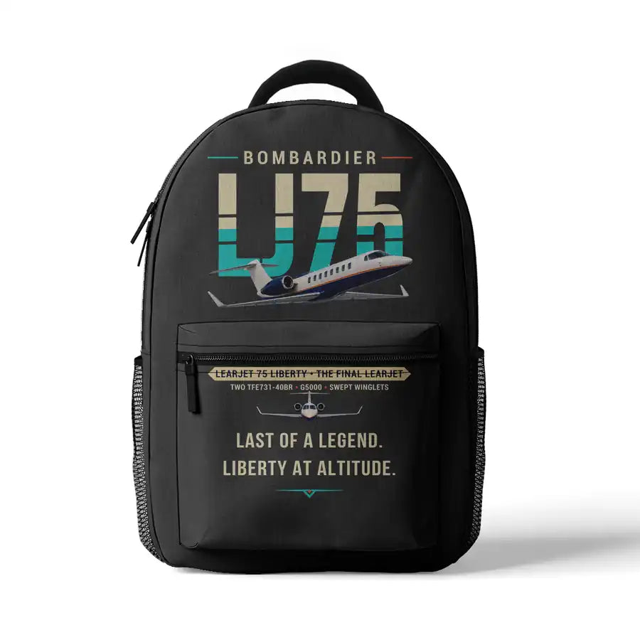 Bombardier Learjet 75 Liberty - 3D Backpack - Original - Gray