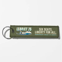 Thumbnail for Bombardier Learjet 75 Liberty Aviator Key Chains - Green Army - Cartoon