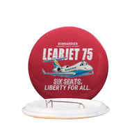 Thumbnail for Bombardier Learjet 75 Liberty - Cartoon - Pin - Red