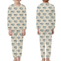 Thumbnail for Bombardier Learjet 75 Liberty - Children Pajamas - Cartoon Pattern - Beige