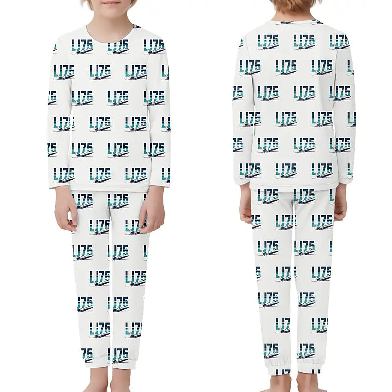 Bombardier Learjet 75 Liberty - Children Pajamas - Original Pattern - White