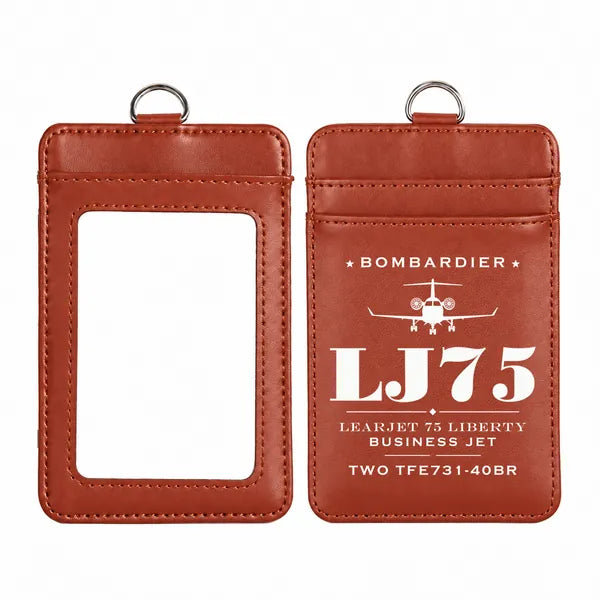 Bombardier Learjet 75 Liberty - Heritage - ID Card Holder - Light Brown