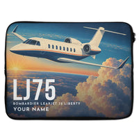 Thumbnail for Bombardier Learjet 75 Liberty - Laptop Sleeve + Name