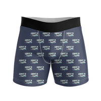 Thumbnail for Bombardier Learjet 75 Liberty - Men Boxers - Cartoon Pattern - Navy Blue