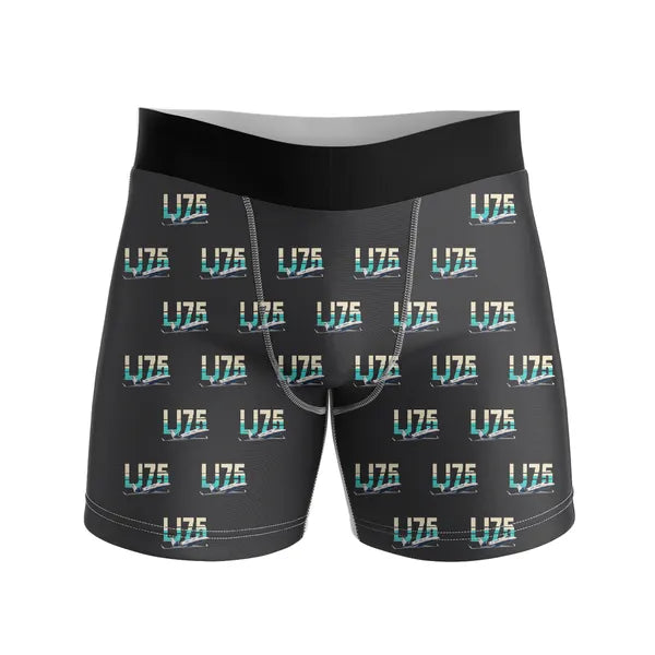Bombardier Learjet 75 Liberty - Men Boxers - Original Pattern - Black