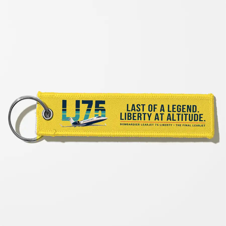 Bombardier Learjet 75 Liberty Aviator Key Chains - Yellow - Original