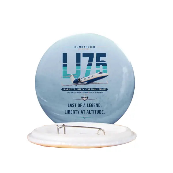 Bombardier Learjet 75 Liberty - Original - Pin - Light Blue