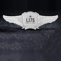 Thumbnail for Bombardier Learjet 75 Liberty Pilot Wing Badge - Silver