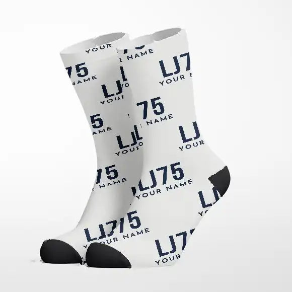 Bombardier Learjet 75 Liberty - Socks - White + Name