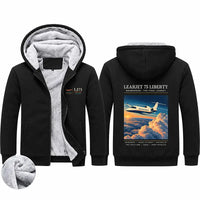 Thumbnail for Bombardier Learjet 75 Liberty Zipped Sweatshirts - Poster - Black