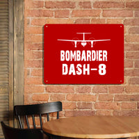 Thumbnail for Bombardier Dash-8 & Plane Printed Metal Sign