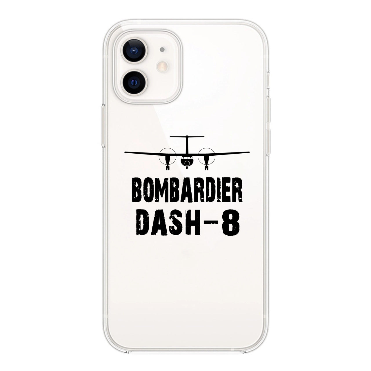 Bombardier Dash-8 & Plane Designed Transparent Silicone iPhone Cases