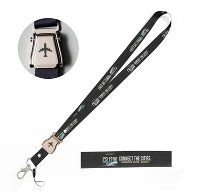 Bombardier CRJ200 seat belt lanyard - black