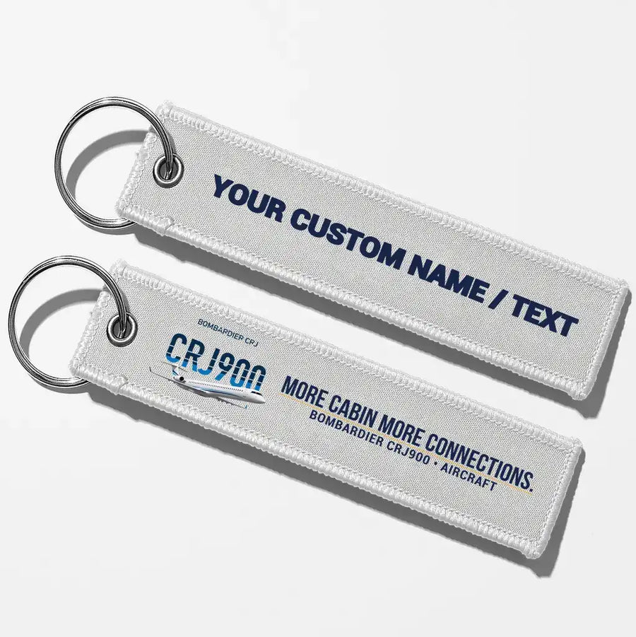 Bombardier CRJ900 Aviator Key Chains - White - Personalized