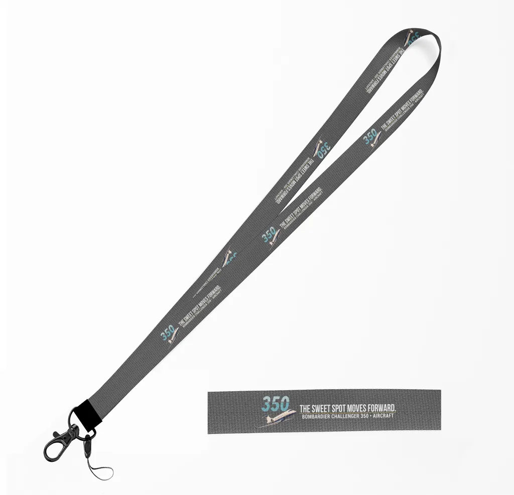 Bombardier Challenger 350 lanyard - gray