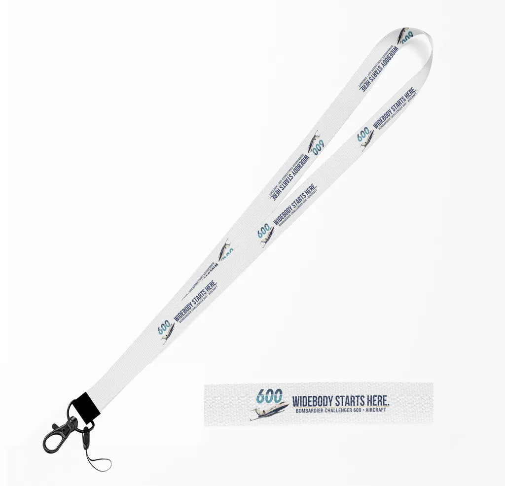 Bombardier Challenger 600 lanyard - white