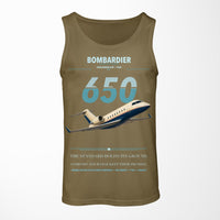 Thumbnail for Bombardier Challenger 650 design on green army tank top