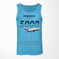 Thumbnail for Bombardier Global 5000 design on sky blue tank top