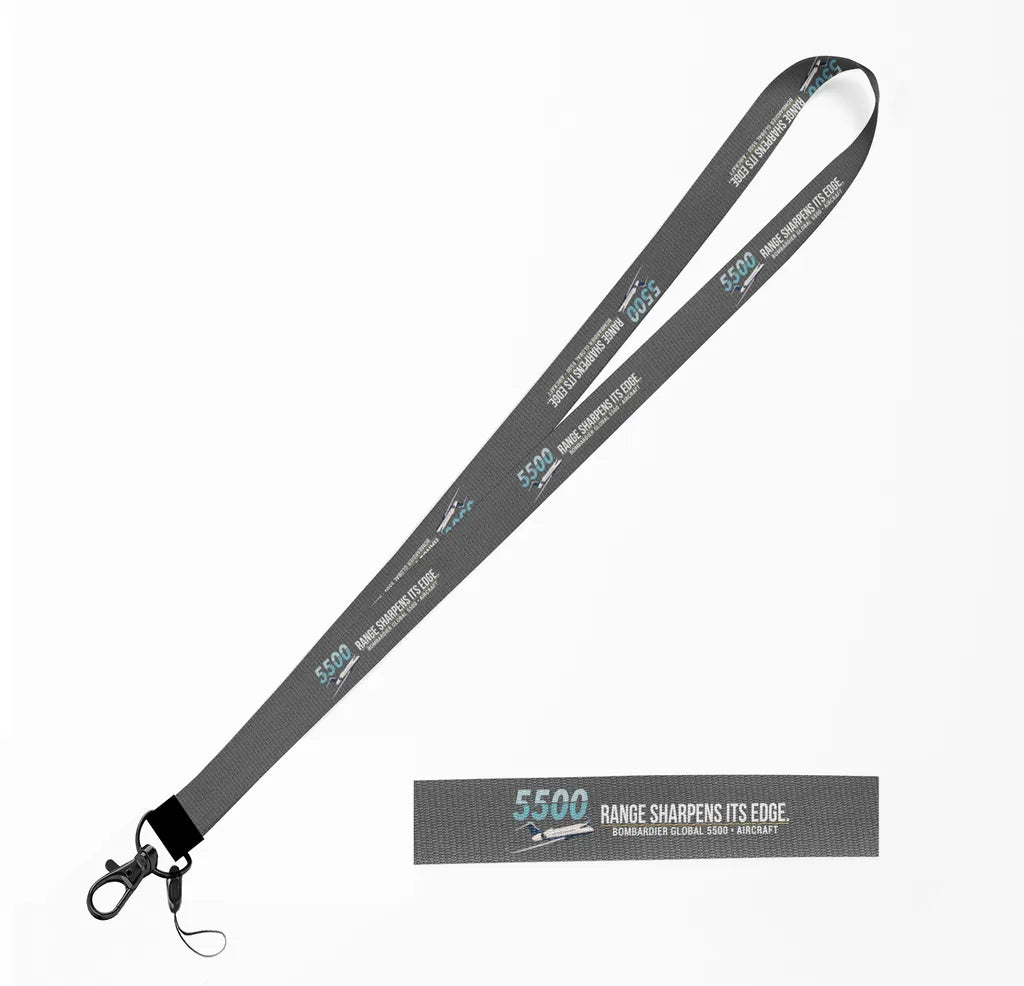 Bombardier Global 5500 lanyard - gray