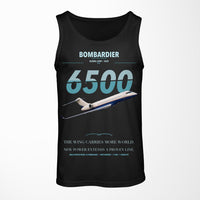 Thumbnail for Bombardier Global 6500 design on black tank top