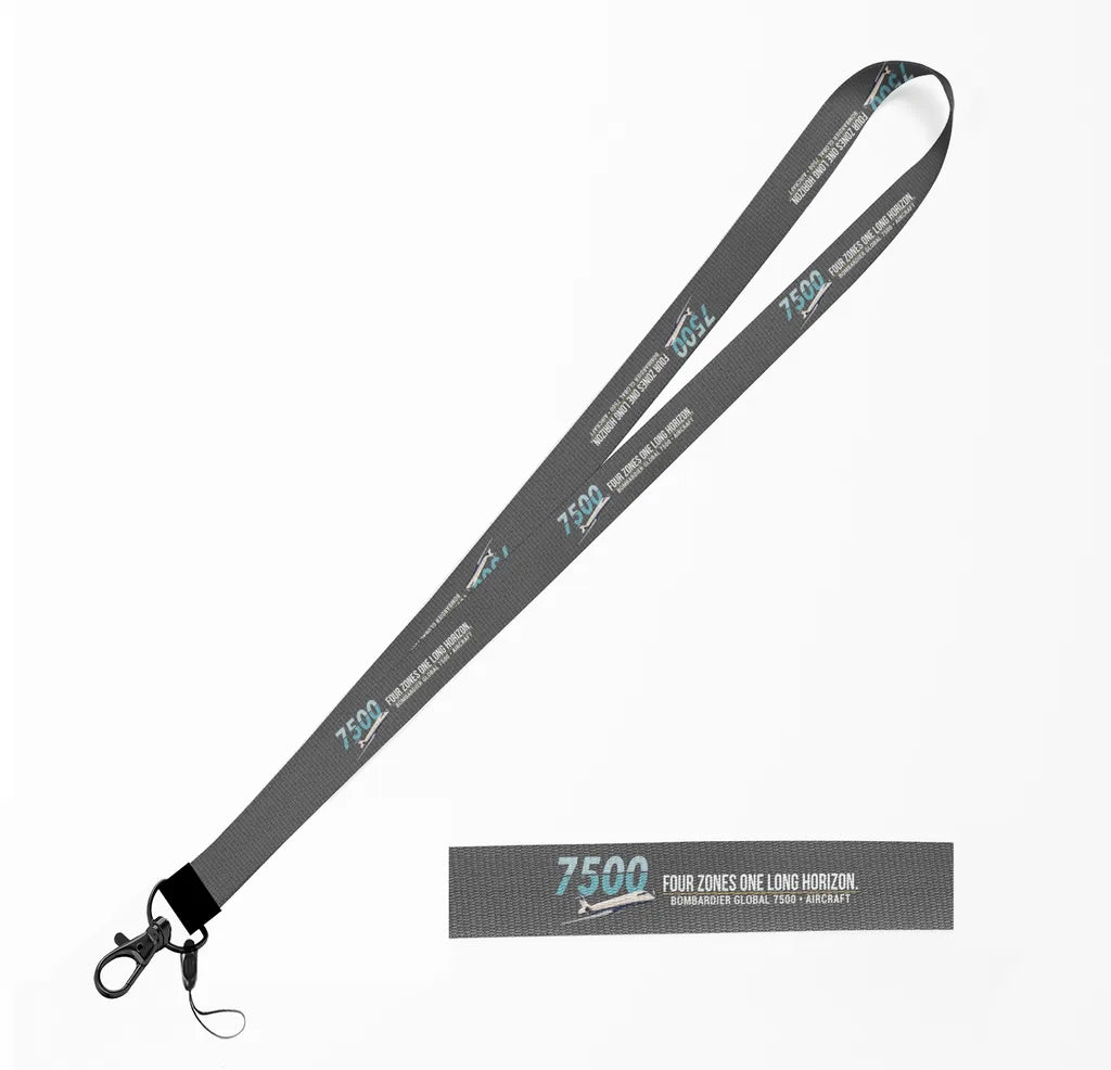 Bombardier Global 7500 lanyard - gray