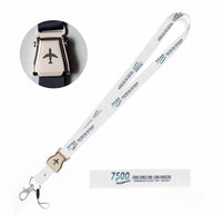 Thumbnail for Bombardier Global 7500 seat belt lanyard - white