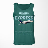 Thumbnail for Bombardier Global Express design on green tank top