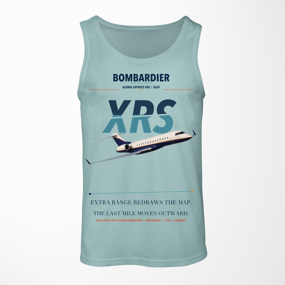 Bombardier Global Express XRS design on light green tank top