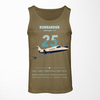 Thumbnail for Bombardier Learjet 25 design on green army tank top