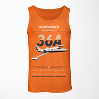 Thumbnail for Bombardier Learjet 36A design on orange tank top