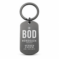 Thumbnail for Bordeaux Airport BOD - Key Chain - Original Design - Black