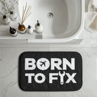 Thumbnail for Born To Fix Airplanes Designed Bath Mats