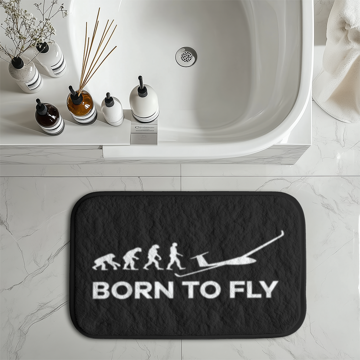 Born To Fly Glider Designed Bath Mats