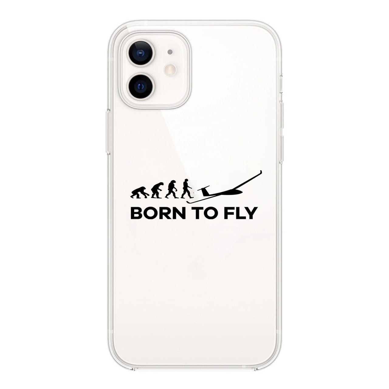 Born To Fly Glider Designed Transparent Silicone iPhone Cases