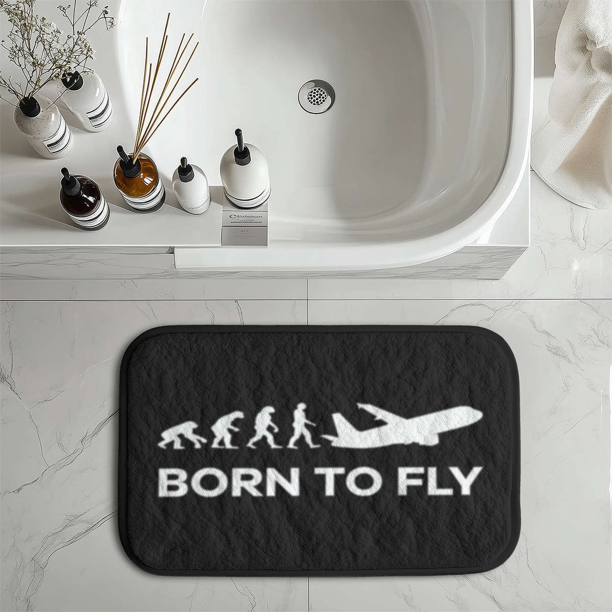 Born To Fly Designed Bath Mats
