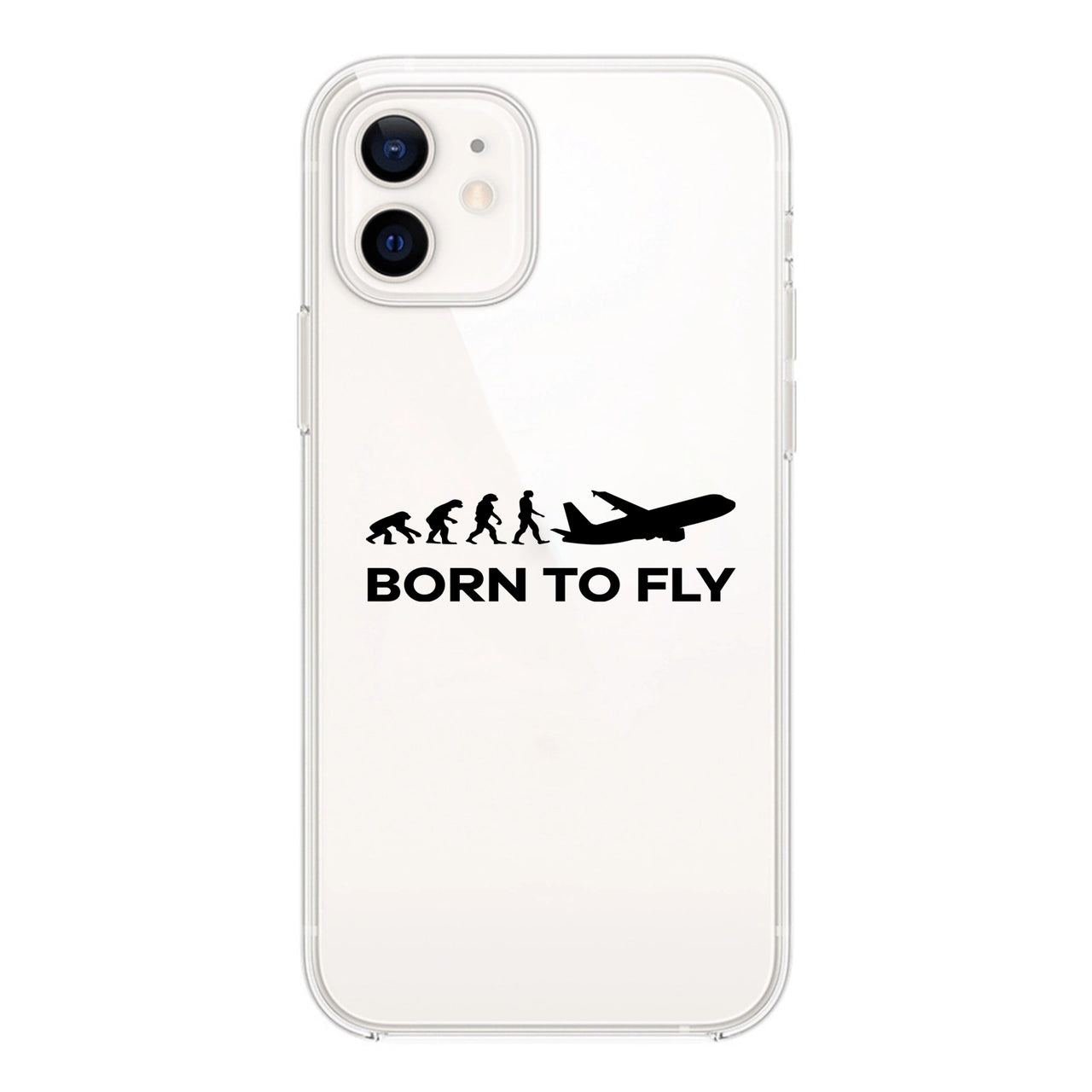 Born To Fly Designed Transparent Silicone iPhone Cases