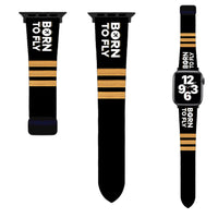 Thumbnail for Born To Fly & Pilot Epaulettes Designed Soft Silicone Apple Watch Bands