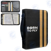 Thumbnail for Born To Fly & Pilot Epaulettes (2 Lines) Designed PU Accessories Bags