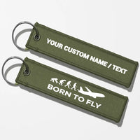 Thumbnail for Born To Fly Key Chains - Green Army - Personalized