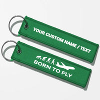 Thumbnail for Born To Fly Key Chains - Green - Personalized