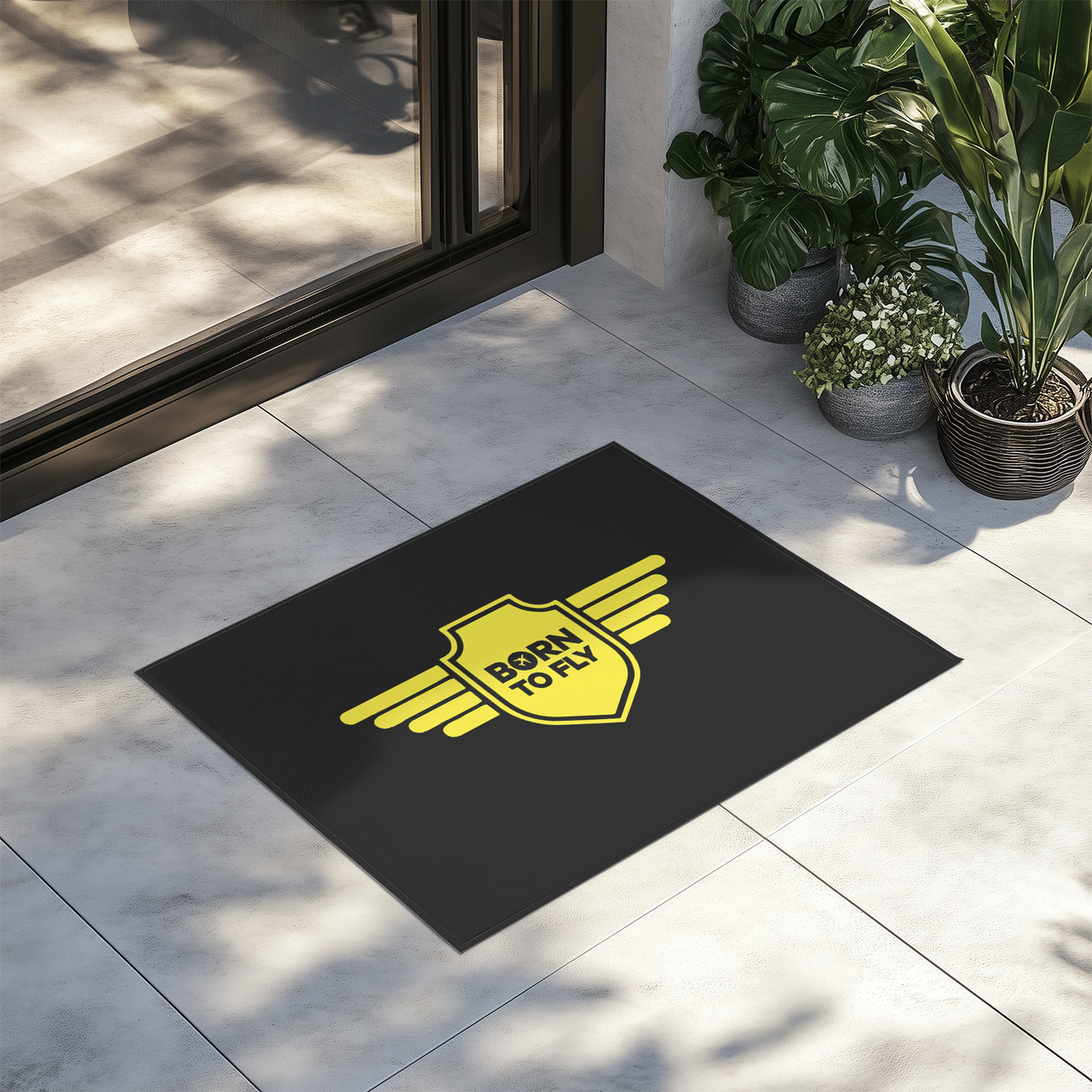 Born To Fly & Badge Designed Door Mats