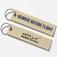 Thumbnail for Born To Fly (Glider) Key Chains - Beige - Remove Before Flight