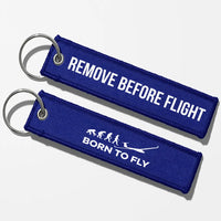 Thumbnail for Born To Fly (Glider) Key Chains - Blue - Remove Before Flight