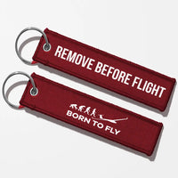 Thumbnail for Born To Fly (Glider) Key Chains - Dark Red - Remove Before Flight