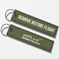 Thumbnail for Born To Fly (Glider) Key Chains - Green Army - Remove Before Flight
