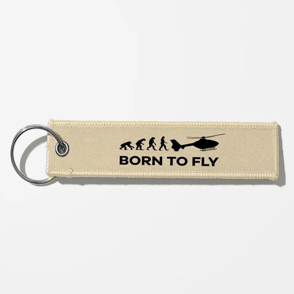Born To Fly (Helicopter) Key Chains - Beige